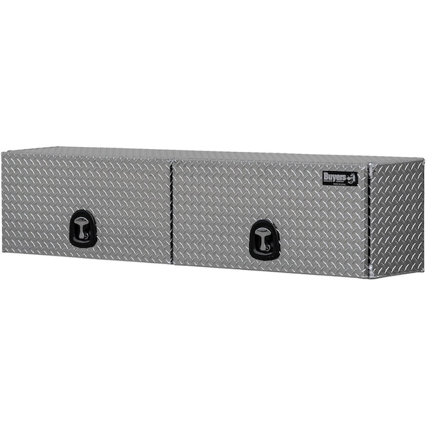 Buyers Products 18x16x72 Inch Diamond Tread Aluminum Topsider Truck Box with Flip-Up Doors 1701363 - main